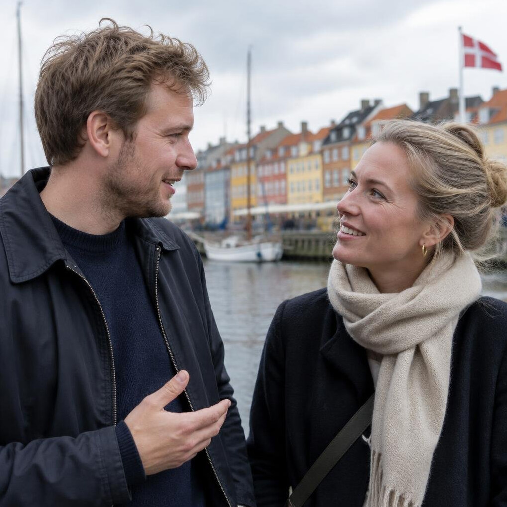 Two people having an honest conversation outdoors